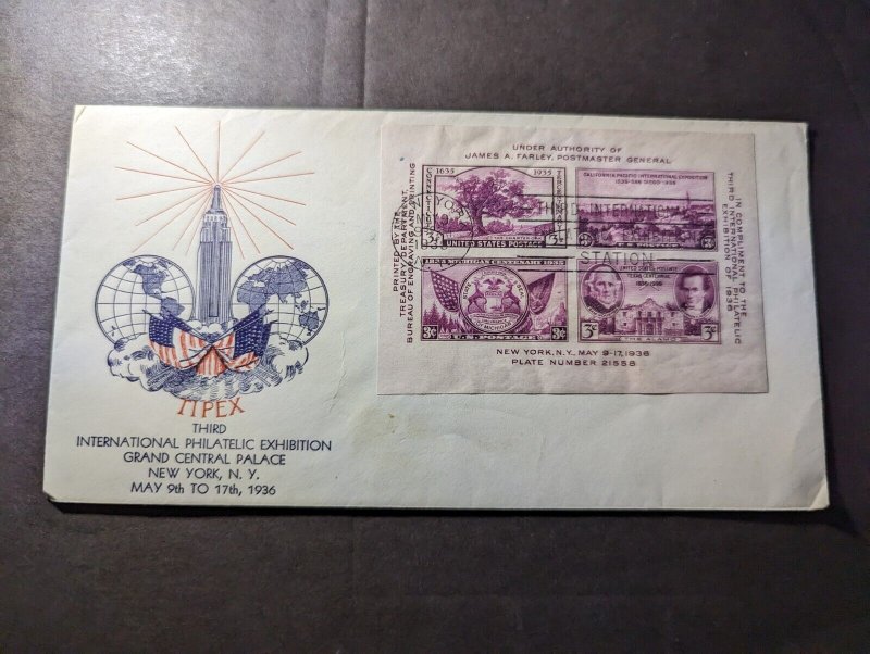 1936 USA Souvenir Cover New York NY International Philatelic Exhibition