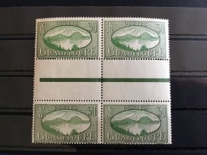 French Guadeloupe 1928 Mint Never Hinged Gutter Stamp Blocks R43703