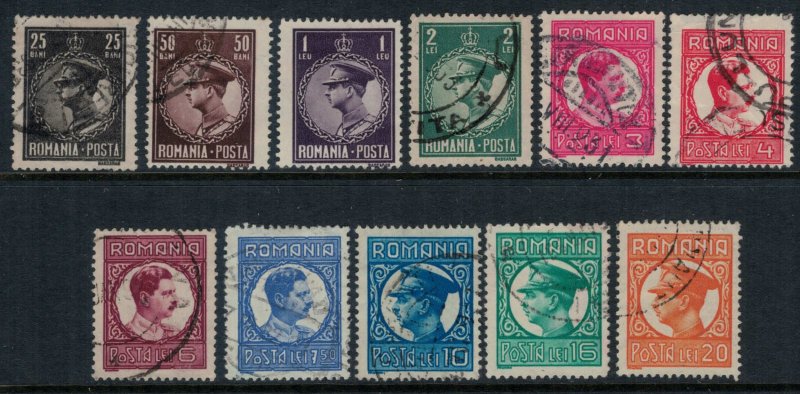 Romania #369-79  CV $3.35