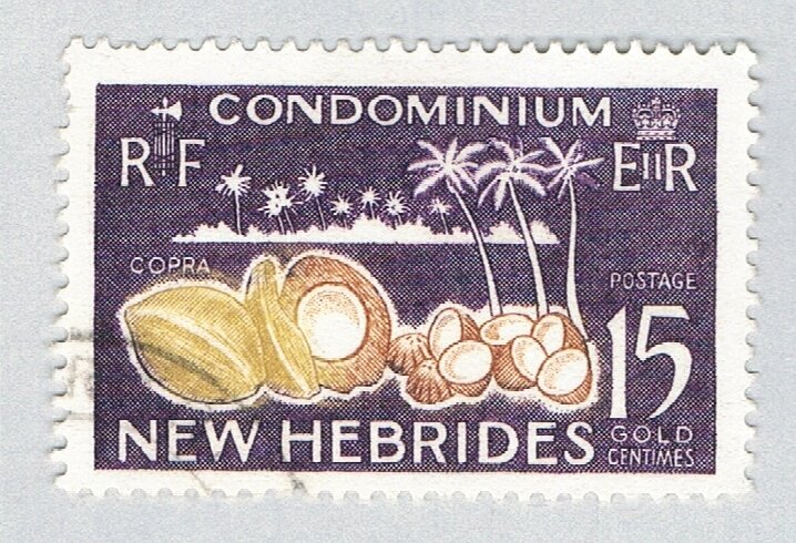 New Hebrides Condominium brown 15c 1 (AP135427)