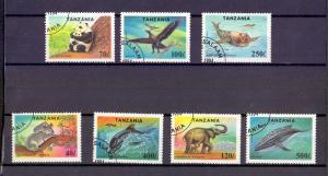 Tanzania  #1287-1293   cancelled  1994   endangered species