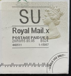 GB #??? Used on Cover - SU Royal Mail Horizon Label 2015 [R1048]