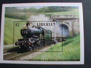 LIBERIA- LOCO MOTIVES-THE BRISTOLIAN TRAIN-S/S MNH-VERY FINE