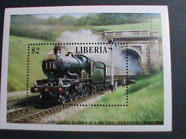 LIBERIA- LOCO MOTIVES-THE BRISTOLIAN TRAIN-S/S MNH-VERY FINE