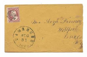 U.S. #26 (26a?) on Camanche,Iowa Cover.