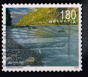 Switzerland 2022,Sc.#1845 used Rhine River near Chur