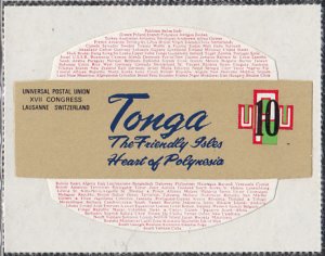 Tonga 1974 MH Sc #338 10s Letter to Tonga, UPU members UPU Centenary