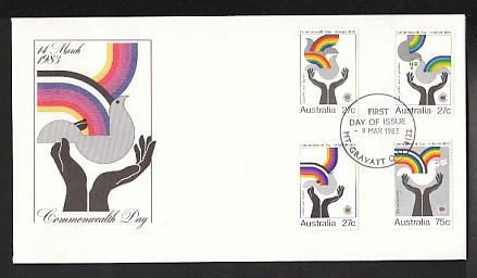 Australia 864-867 Commonwealth Day 1983 U/A FDC 