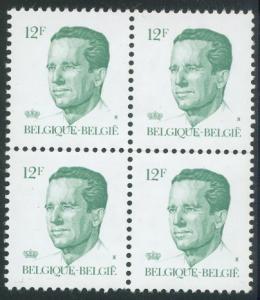 Belgium - 1980-86 - Scott # 1091 - MNH block of 4