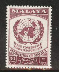 Federation of Malaya Scott 86 MNH** 1958 key UN stamp