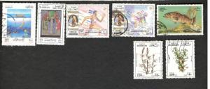 State of Bahrain Ass't lot SC #313h #385 #387 #393 #470 #412a #412e used stamps