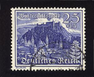 Germany Sc# B167 25+15pf Fortress of Salzburg cancelled