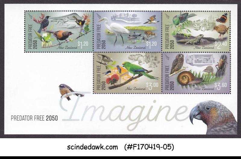 NEW ZEALAND - 2018 IMAGINE PREDATOR FREE 2050 / BIRDS MIN/SHT MNH