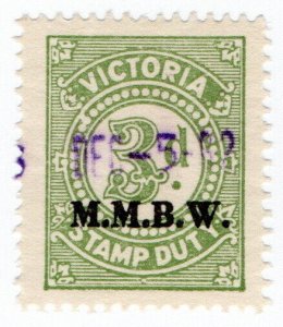 (I.B) Australia - Victoria Revenue : Stamp Duty 3d (MMBW overprint)