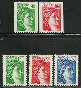 France # 1755-59, Mint Hinge