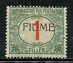 Fiume # J4c, Mint Hinge. CV $ 40.00