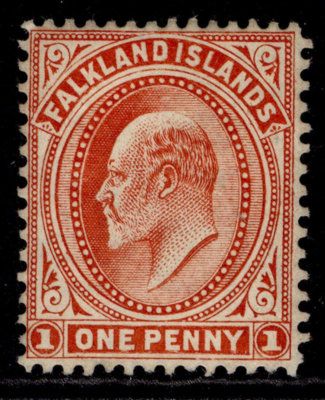 FALKLAND ISLANDS EDVII SG44d, 1d dull coppery red, M MINT. Cat £200.