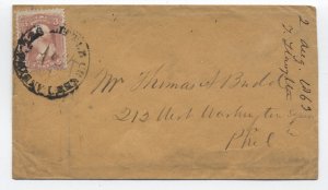 1863 Little Creek Landing DE #65 cover [S.3268]