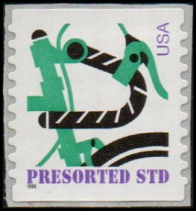 United States 3228 - Mint-NH - (10c) Green Bicycle (S/A Coil) (1998)