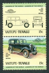 Tuvalu Vaitupu #3 Classic Cars MNH attached pair