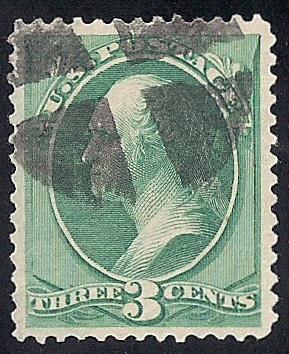 #147 3 cent Fancy Cancel Cross Roads Stamp used VF