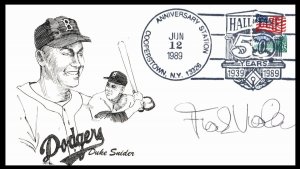 1989 Baseball - Duke Snider - Cooperstown Hall of Fame, signed Frank Viola (33