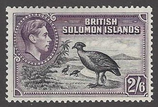 British Solomon Islands #77 mint single scrub fowl, issued 1939