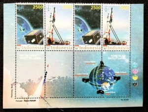 *FREE SHIP Indonesia Outer Space 2011 Astronomy Rocket Satellite Stamp Color MNH