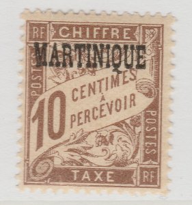 1927 French Colony Martinique Postage Due 10c MH* Stamp A22P10F8259-