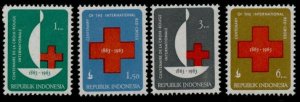 Indonesia 600-3 MNH Red Cross