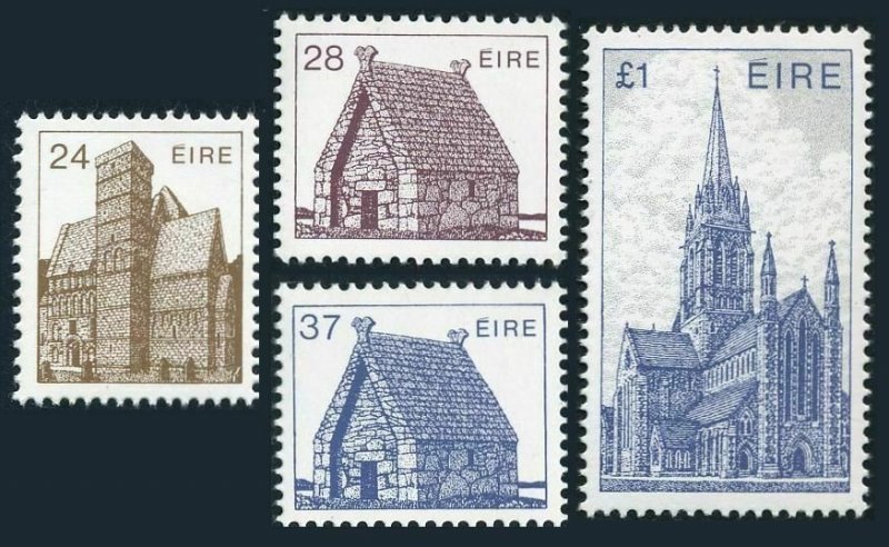 Ireland 638-639,641,644,MNH.Michel 571-574. 1985.Architecture.Church,Chapel,