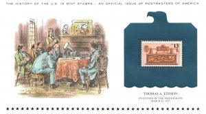 THE HISTORY OF THE U.S. IN MINT STAMPS THOMAS A. EDISON PHONOGRAPH