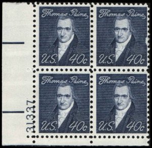 US #1292 PAINE MNH LL PLATE BLOCK #31337