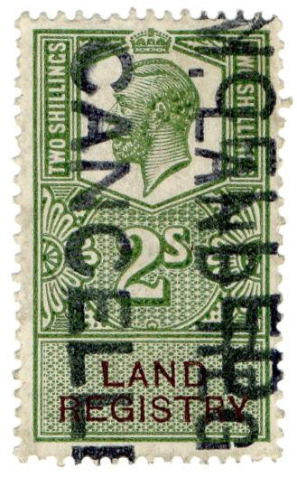 (I.B) George V Revenue : Land Registry 2/-