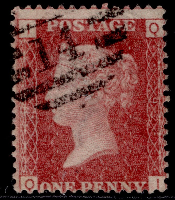 GB QV SG43, 1d rose-red PLATE 92, FINE USED. QI