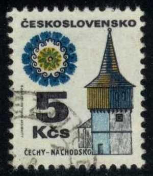 Czechoslovakia #1737A Watch Tower in Nachod, CTO (0.25)