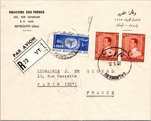 Lebanon 1960 - Registered Airmail - Beyrouth - J7464