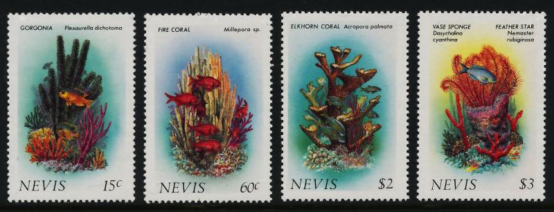 Nevis 503-6 MNH Coral, Marine Life