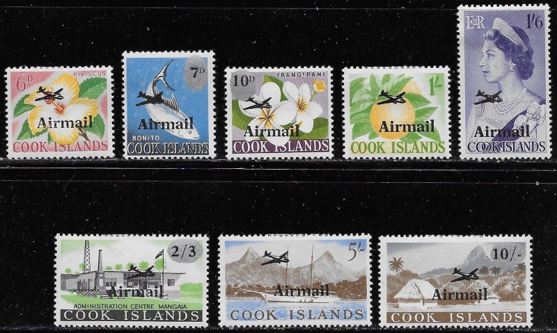 Cook Islands Scott #'s C1 - C8 MH Short set