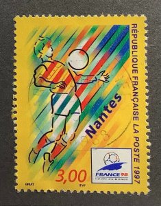 France 1997 Scott 2586 used - 3.00fr,  Football World Cup, Nantes