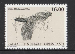 Greenland MNH 2013 16k Whale by Anne-Birthe Howe Aasiaat 250th anniversary