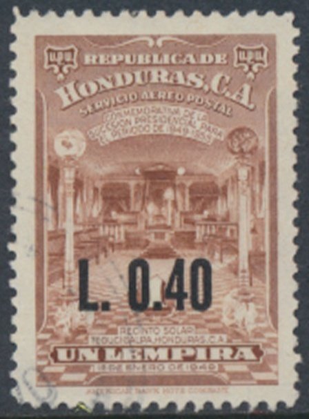 Honduras    SC# C355 Used  gum remains    see details & scans