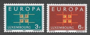 Luxembourg Scott 403-04 MNHOG - 1963 EUROPA Issue - SCV $0.75