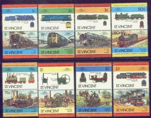 ST.VINCENT  747-54 MNH 1984 Locomotives