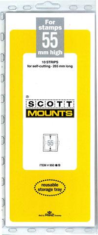 Scott Mounts Black 55mm STRIP 265mm, (Pgk. 10)(00950B)