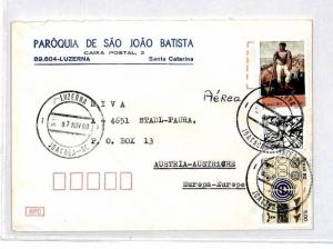 BRAZIL Missionary Air Mail MIVA Austria Cover 1980 CM353