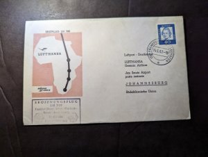 1962 Germany Airmail First Flight Cover FFC Frankfurt to Johannesburg S Africa