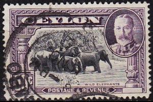 CEYLON SRI LANKA [1935] MiNr 0225 ( O/used ) Tiere