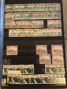 RHODESIA NYASALAND; 1960s early QEII issues fine mint/used Duplicated LOT