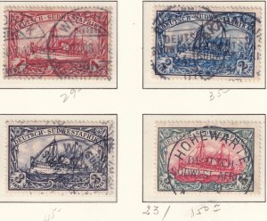 German SWA Sc# 13 / 25 Kaiser's Yachts 1901 complete used set CV $285.15